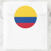 Sticker Rond Drapeau de Colombie (Sac)
