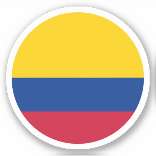 Sticker rond drapeau de Colombie (Devant)