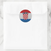 Sticker Rond Drapeau de Croatie (Sac)
