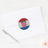 Sticker Rond Drapeau de Croatie (Enveloppe)