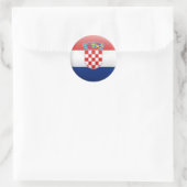 Sticker Rond Drapeau de Croatie (Sac)