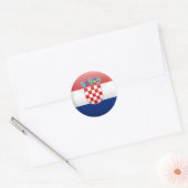 Sticker Rond Drapeau de Croatie (Enveloppe)
