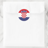 Sticker Rond Drapeau de Croatie (Sac)
