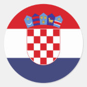 Sticker Rond Drapeau de Croatie (Devant)