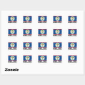 Sticker Rond Drapeau de cru de Belize (Feuille)