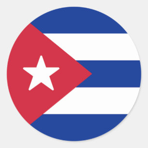 Sticker Rond Drapeau de Cuba