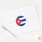 Sticker Rond Drapeau de Cuba (Enveloppe)