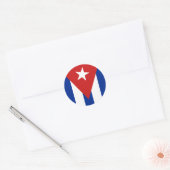 Sticker Rond Drapeau de Cuba - Bandera de Cuba (Enveloppe)