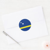 Sticker Rond Drapeau de Curaçao (Enveloppe)