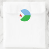 Sticker Rond Drapeau de Djibouti (Sac)