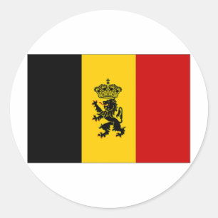 Sticker Rond Drapeau de drapeau de gouvernement de la Belgique