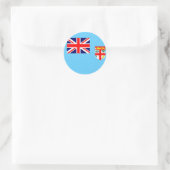 Sticker Rond Drapeau de Fidji (Sac)