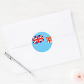 Sticker Rond Drapeau de Fidji (Enveloppe)