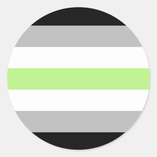 Sticker Rond Drapeau de fierté agender (Devant)
