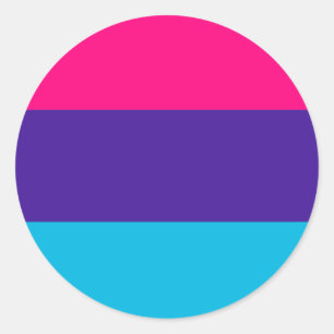 Sticker Rond Drapeau de fierté androgyne