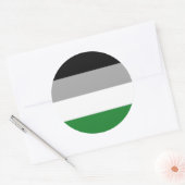 Sticker Rond Drapeau de fierté androphile (Enveloppe)