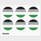 Sticker Rond Drapeau de fierté androphile (Feuille)