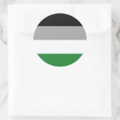 Sticker Rond Drapeau de fierté androphile (Sac)