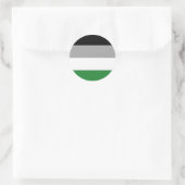 Sticker Rond Drapeau de fierté androphile (Sac)