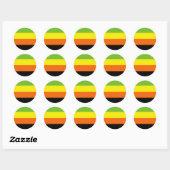 Sticker Rond Drapeau de fierté aromantique (Feuille)