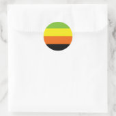Sticker Rond Drapeau de fierté aromantique (Sac)