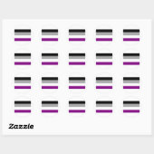 STICKER ROND DRAPEAU DE FIERTÉ ASEXUEL OFFICIEL (Feuille)