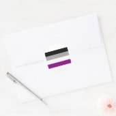 STICKER ROND DRAPEAU DE FIERTÉ ASEXUEL OFFICIEL (Enveloppe)