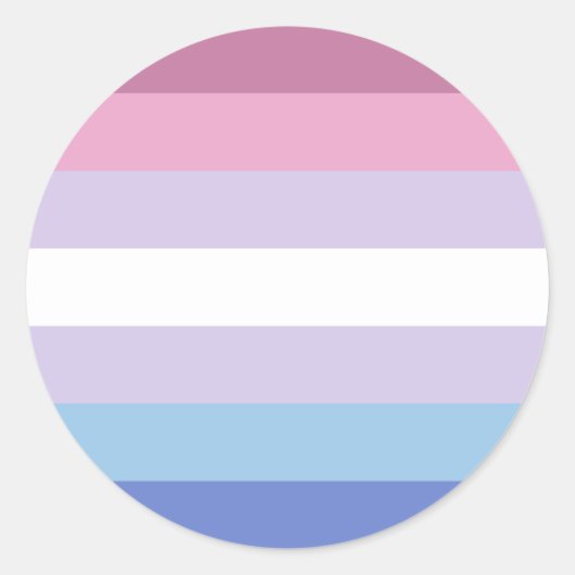Sticker Rond Drapeau de fierté bigendre (Devant)