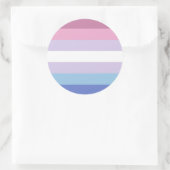 Sticker Rond Drapeau de fierté bigendre (Sac)