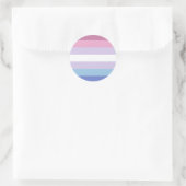 Sticker Rond Drapeau de fierté bigendre (Sac)