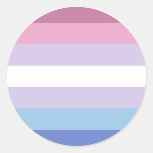 Sticker Rond Drapeau de fierté bigendre (Devant)
