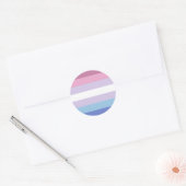 Sticker Rond Drapeau de fierté bigendre (Enveloppe)