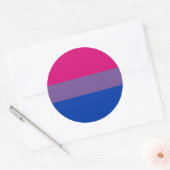 Sticker Rond Drapeau de fierté bisexuel (Enveloppe)