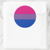 Sticker Rond Drapeau de fierté bisexuel (Sac)