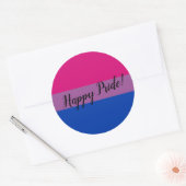 Sticker Rond Drapeau de fierté bisexuel (Enveloppe)