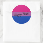 Sticker Rond Drapeau de fierté bisexuel (Sac)