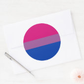 Sticker Rond Drapeau de fierté bisexuel (Enveloppe)
