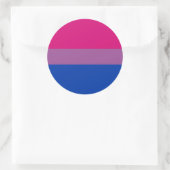 Sticker Rond Drapeau de fierté bisexuel (Sac)