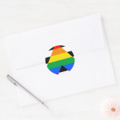 Sticker Rond Drapeau de fierté d'allié (Enveloppe)