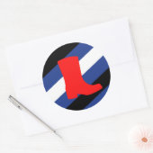 Sticker Rond Drapeau de fierté de bottes (Enveloppe)