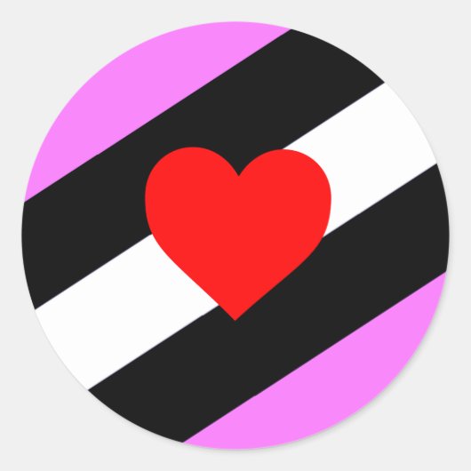 Sticker Rond Drapeau de fierté de fille de cuir (Devant)