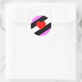 Sticker Rond Drapeau de fierté de fille de cuir (Sac)