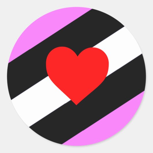 Sticker Rond Drapeau de fierté de fille de cuir (Devant)
