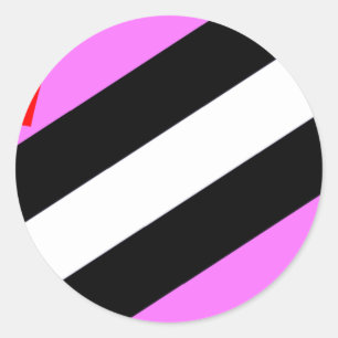 Sticker Rond Drapeau de fierté de fille de cuir