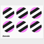 Sticker Rond Drapeau de fierté de fille de cuir (Feuille)