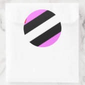 Sticker Rond Drapeau de fierté de fille de cuir (Sac)