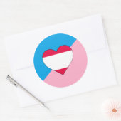 Sticker Rond Drapeau de fierté de jeu d'âge (Enveloppe)