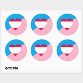 Sticker Rond Drapeau de fierté de jeu d'âge (Feuille)