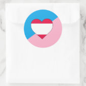 Sticker Rond Drapeau de fierté de jeu d'âge (Sac)