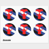 Sticker Rond Drapeau de fierté de masque (Feuille)